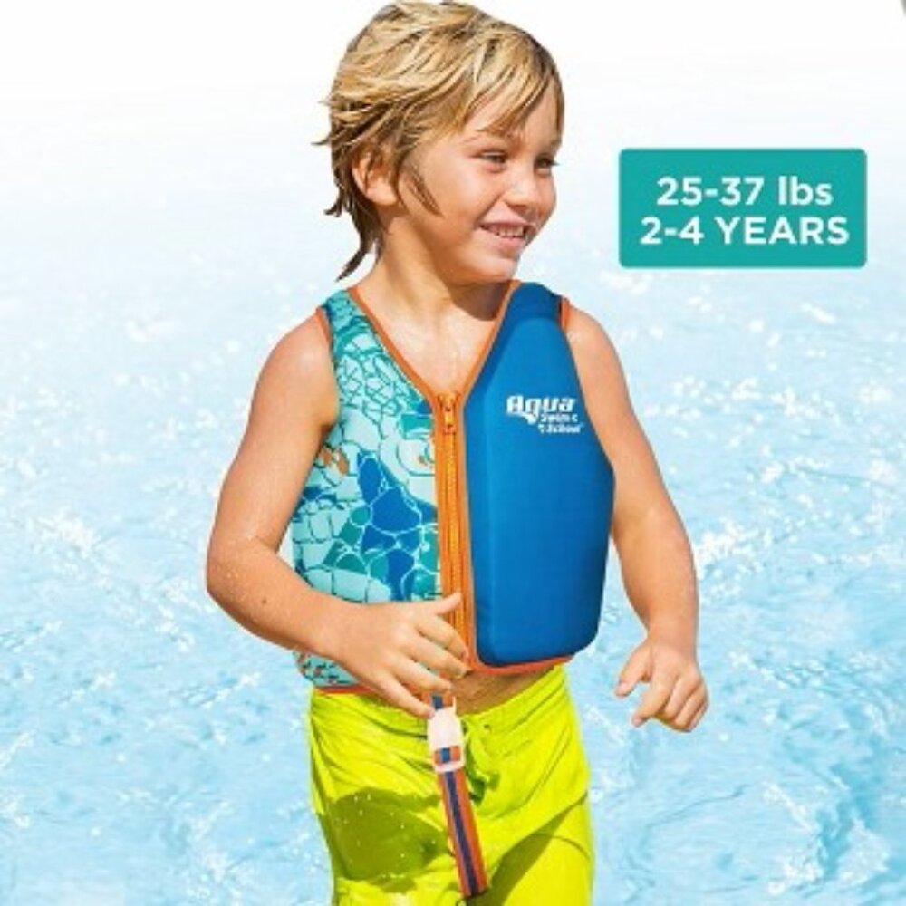 Swim School Swim Training Vest, Blue Shark - NWT